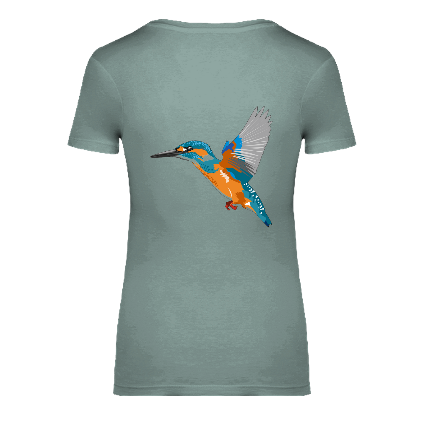 Eisvogel Bio Frauen T-Shirt Backprint
