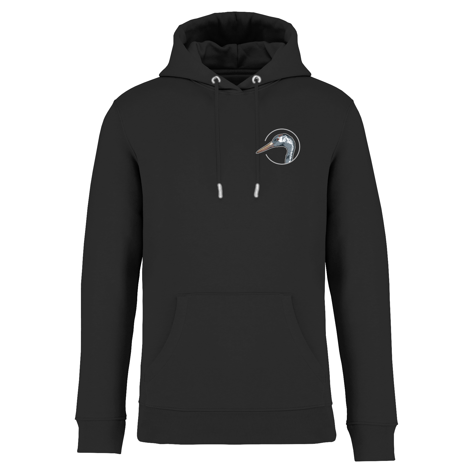 Kranich Bio Männer Hoodie
