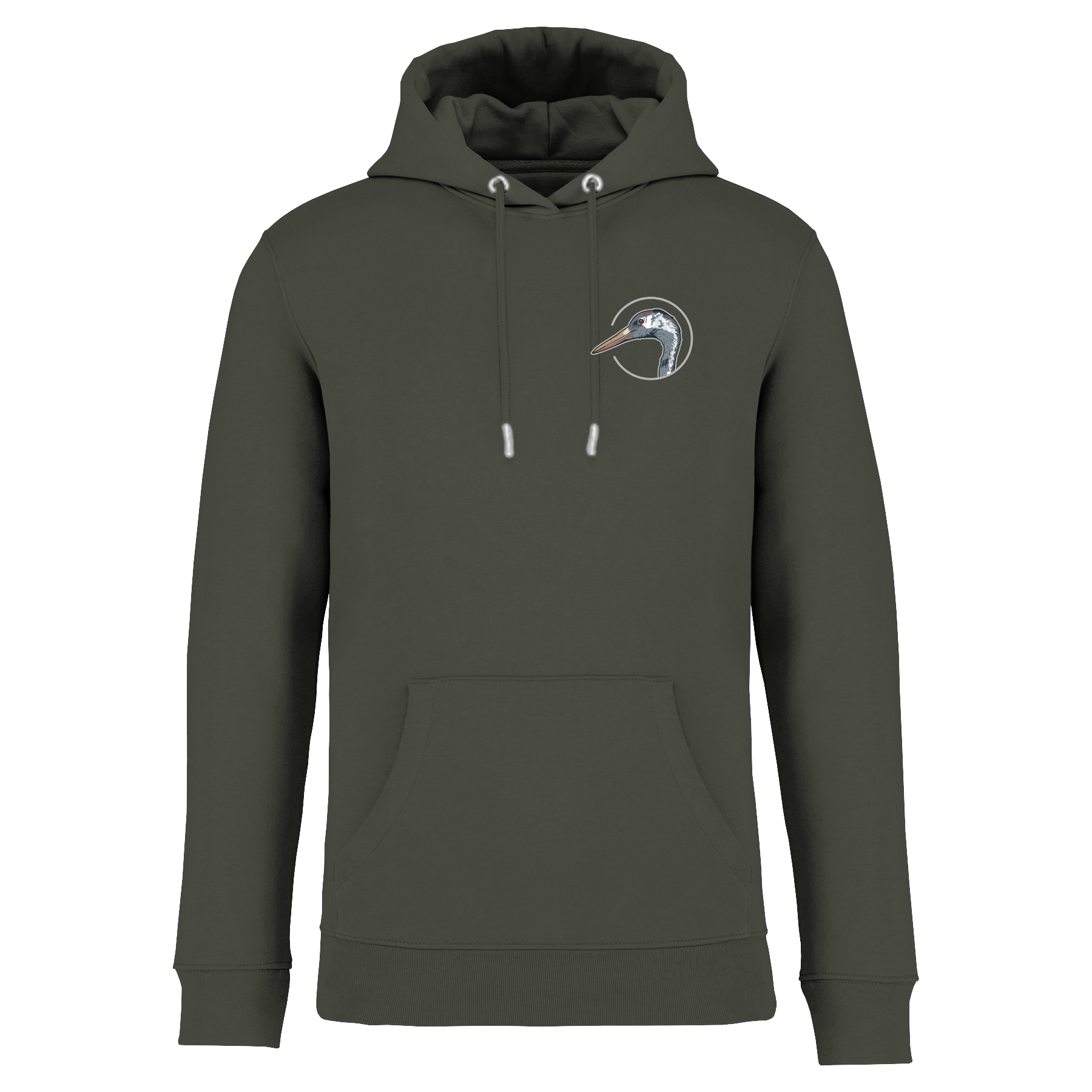 Kranich Bio Männer Hoodie