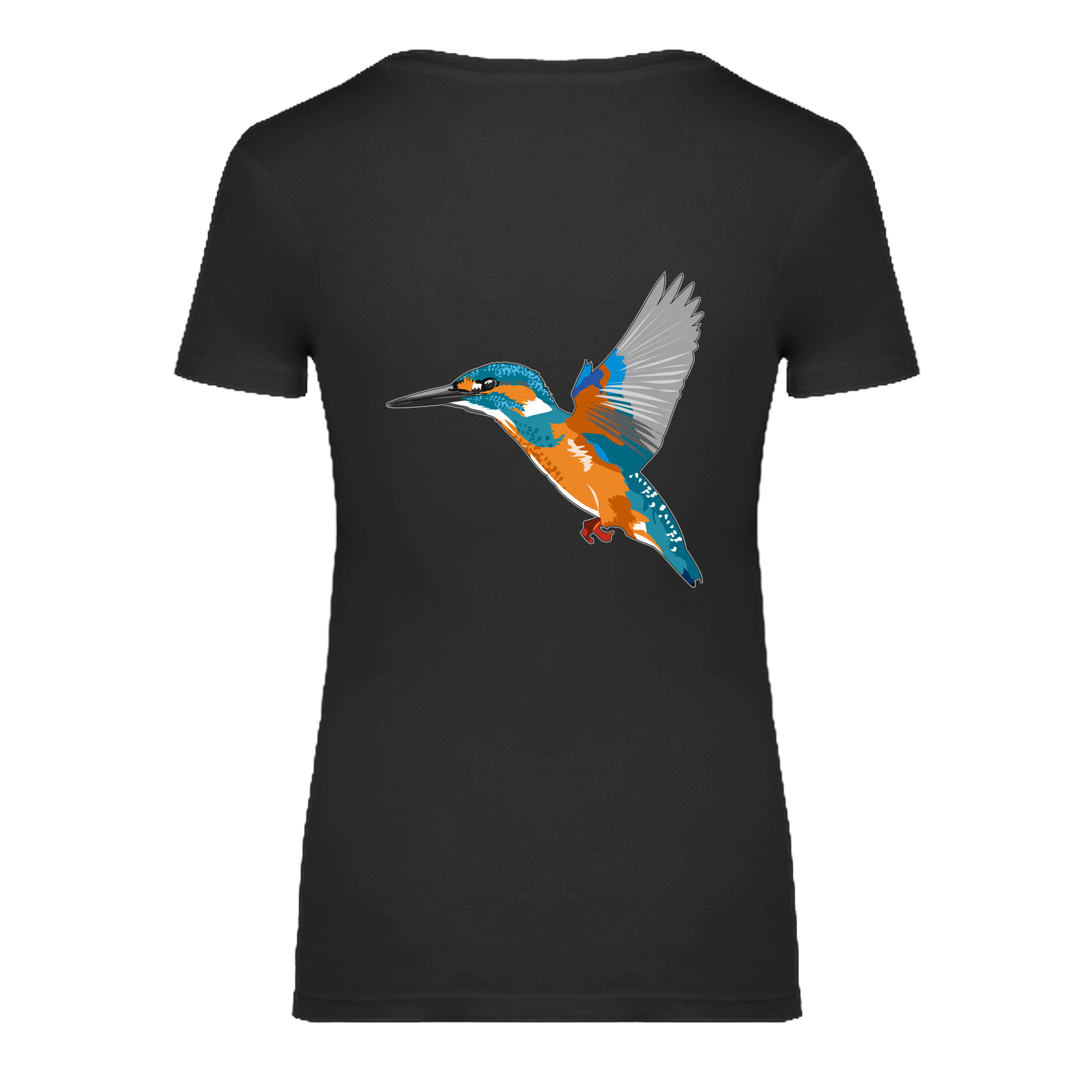 Eisvogel Bio Frauen T-Shirt Backprint