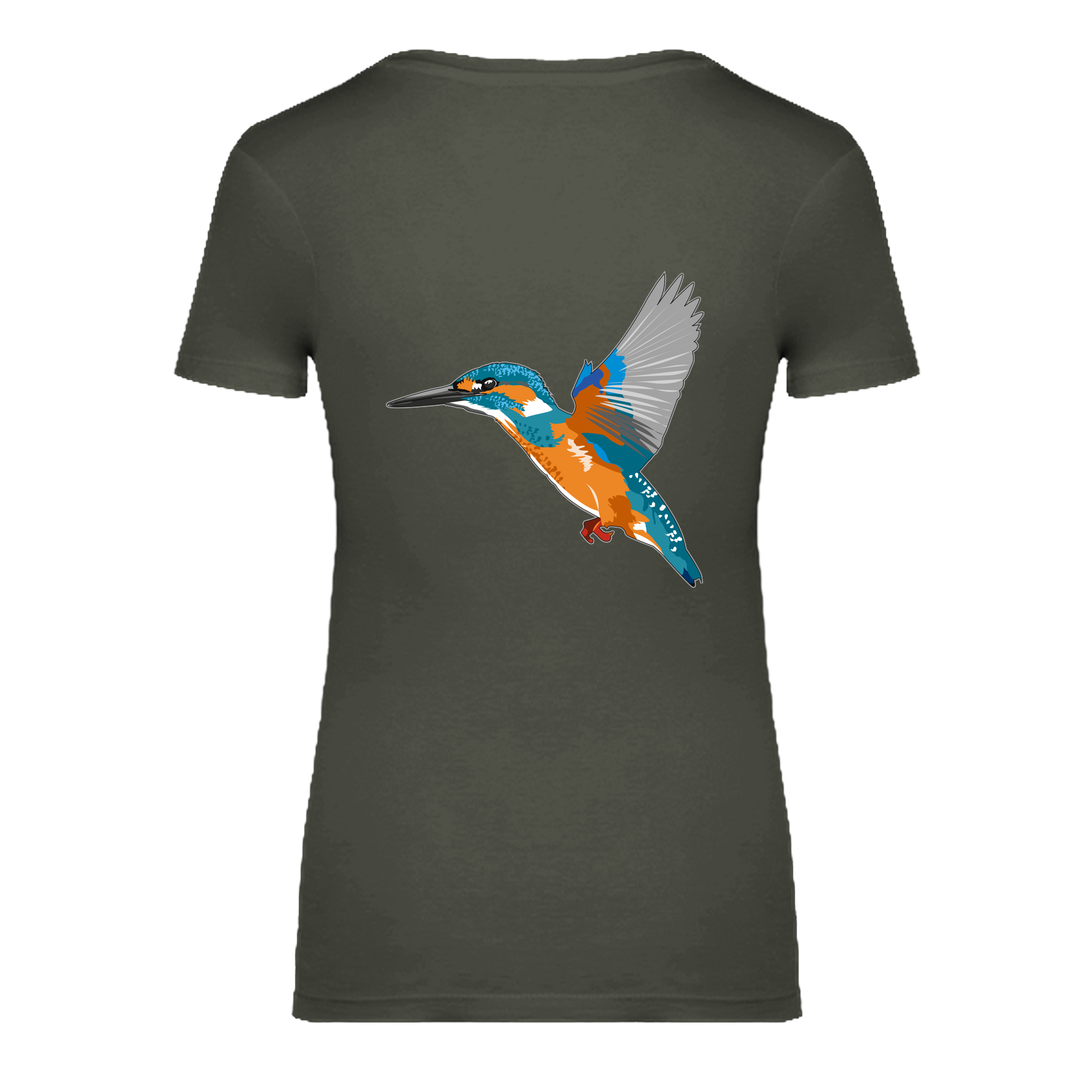 Eisvogel Bio Frauen T-Shirt Backprint