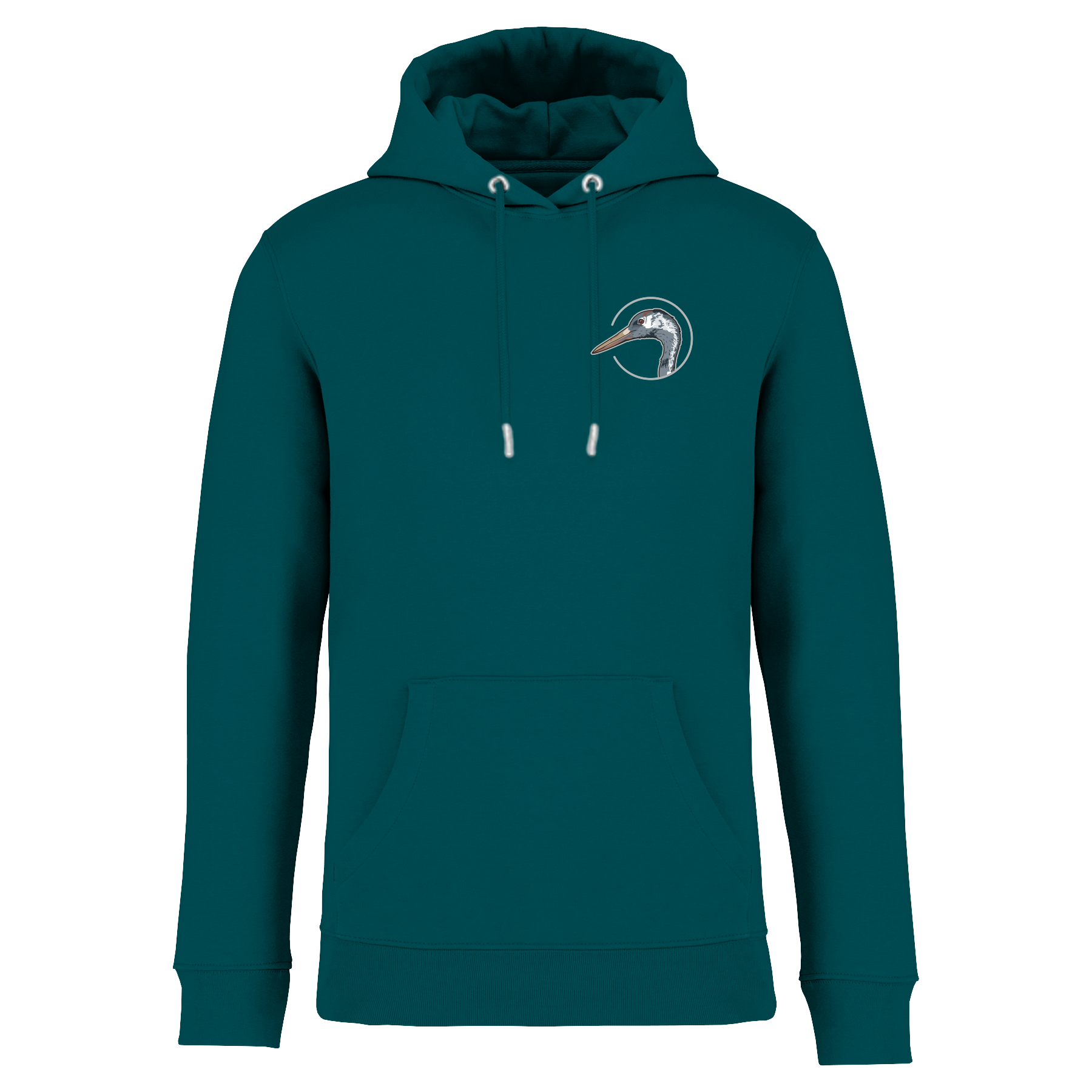 Kranich Bio Männer Hoodie