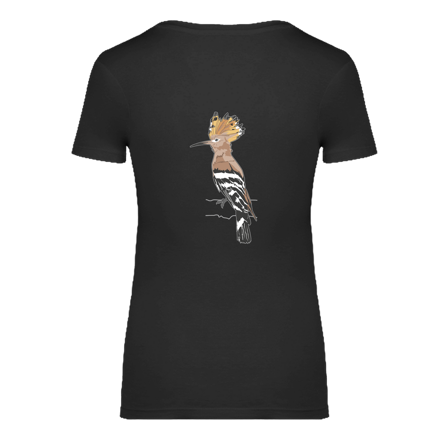 Wiedehopf Bio Frauen T-Shirt Backprint