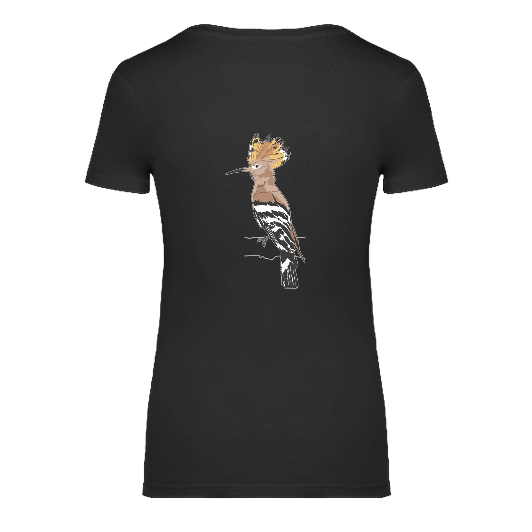 Wiedehopf Bio Frauen T-Shirt Backprint