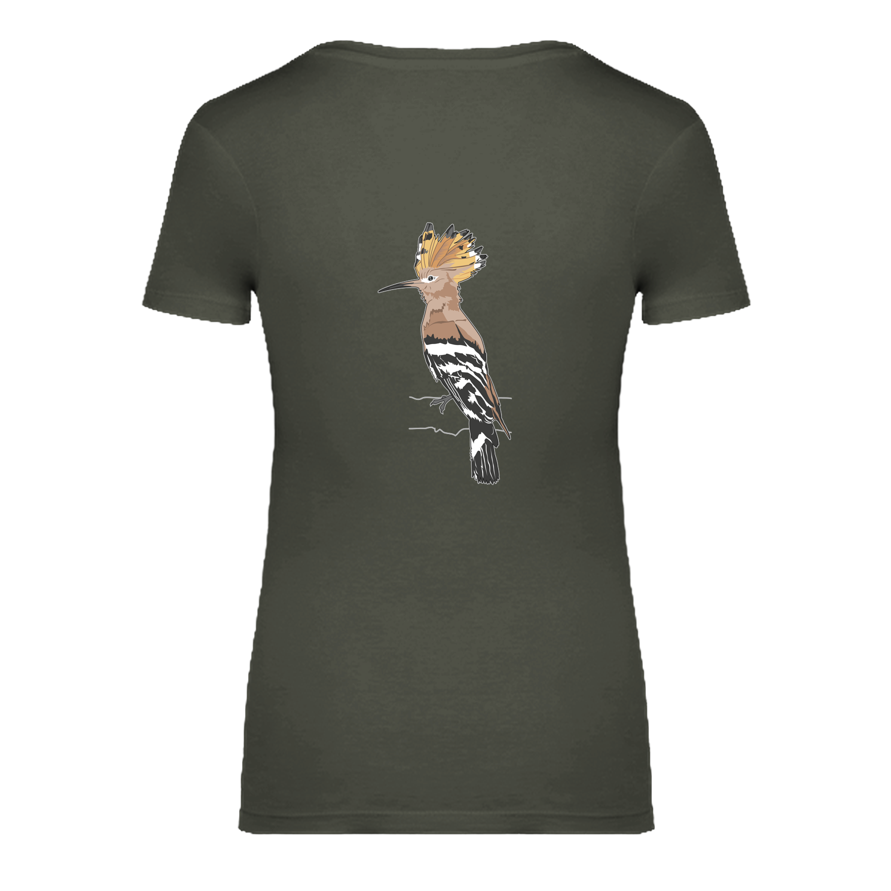 Wiedehopf Bio Frauen T-Shirt Backprint