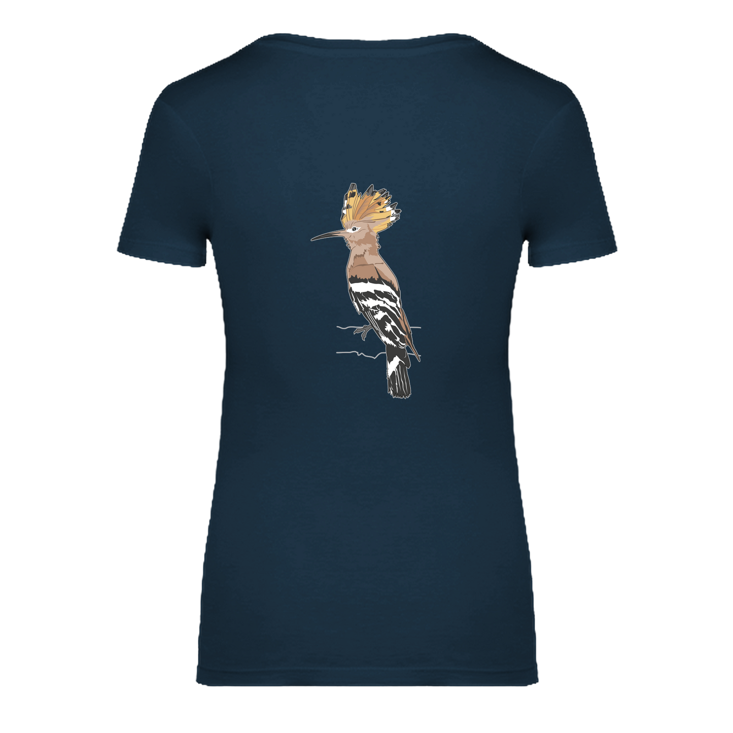 Wiedehopf Bio Frauen T-Shirt Backprint