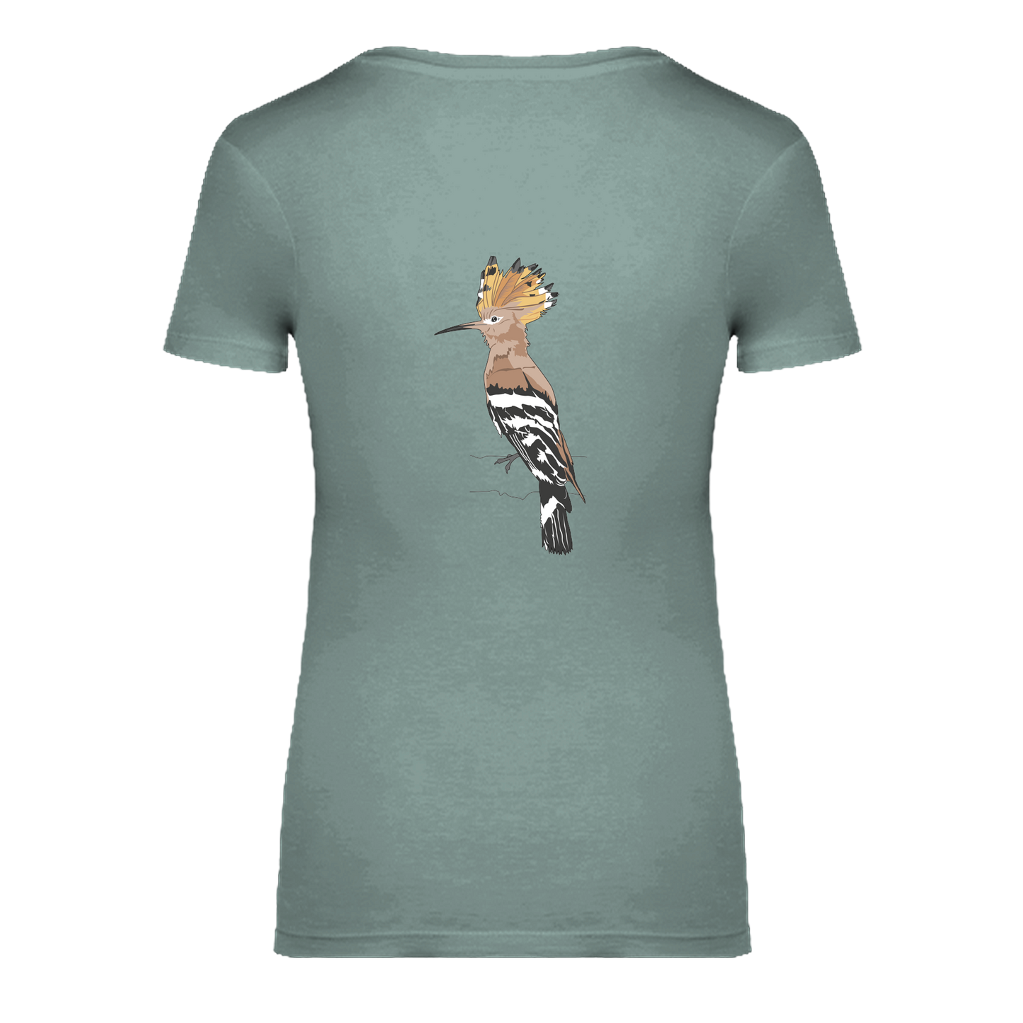 Wiedehopf Bio Frauen T-Shirt Backprint