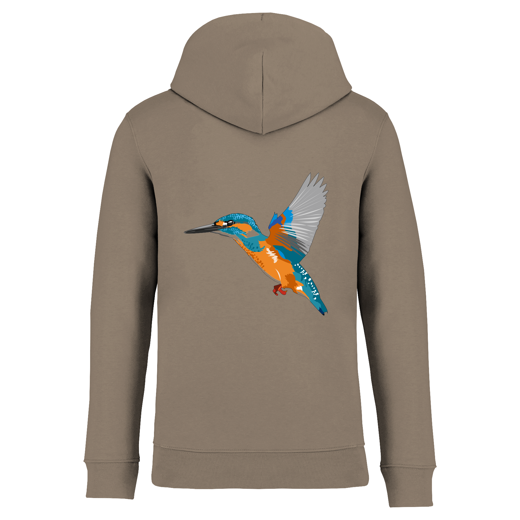 Eisvogel Bio Männer Hoodie Backprint