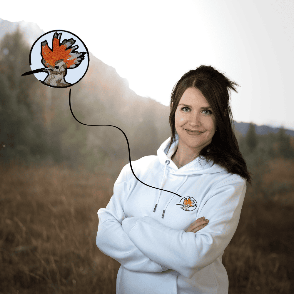 Wiedehopf Bio Unisex Hoodie Stick