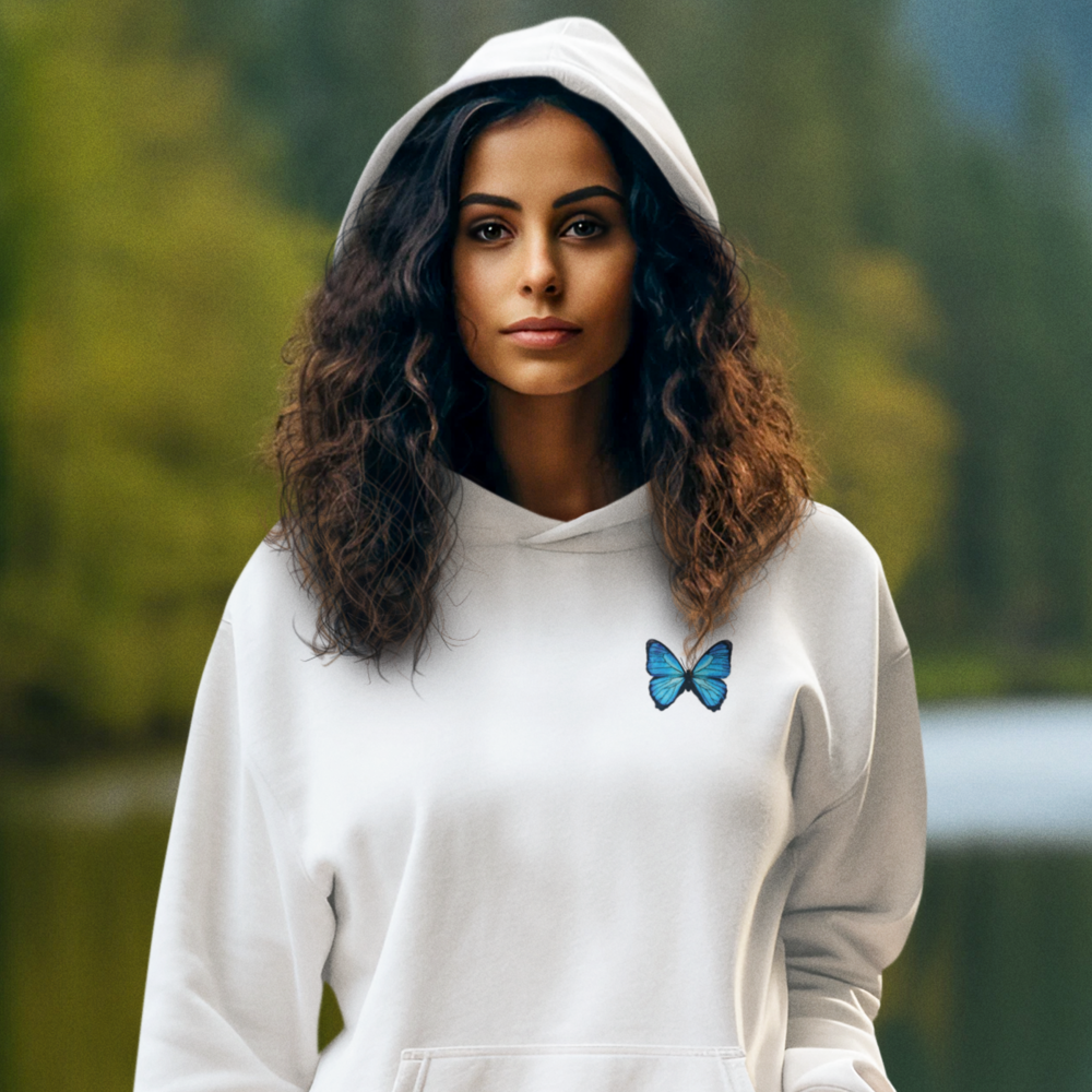 Hochmoor-Bläuling Bio Unisex Hoodie