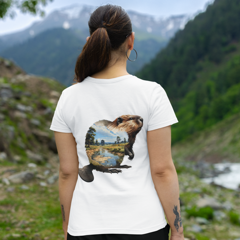 Biber Bio Frauen T-Shirt Backprint