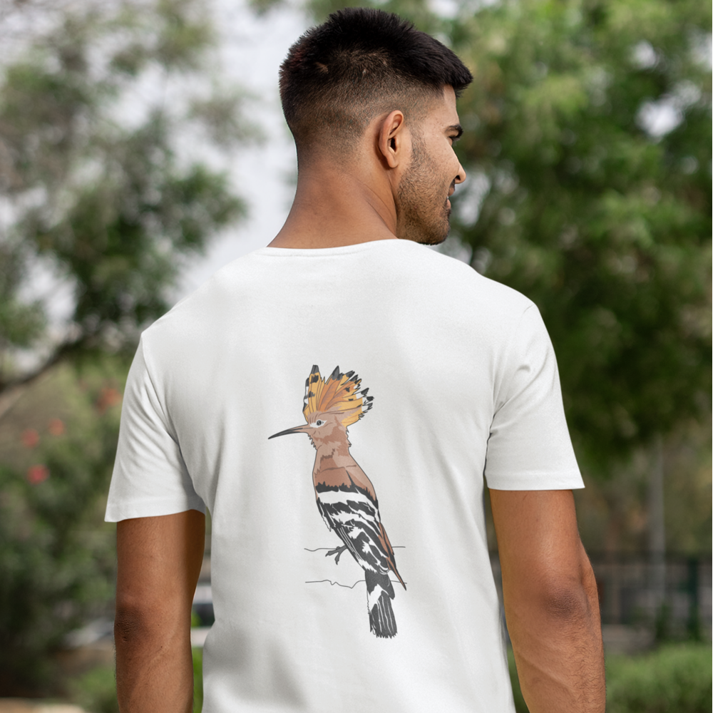 Wiedehopf Bio Männer T-Shirt Backprint