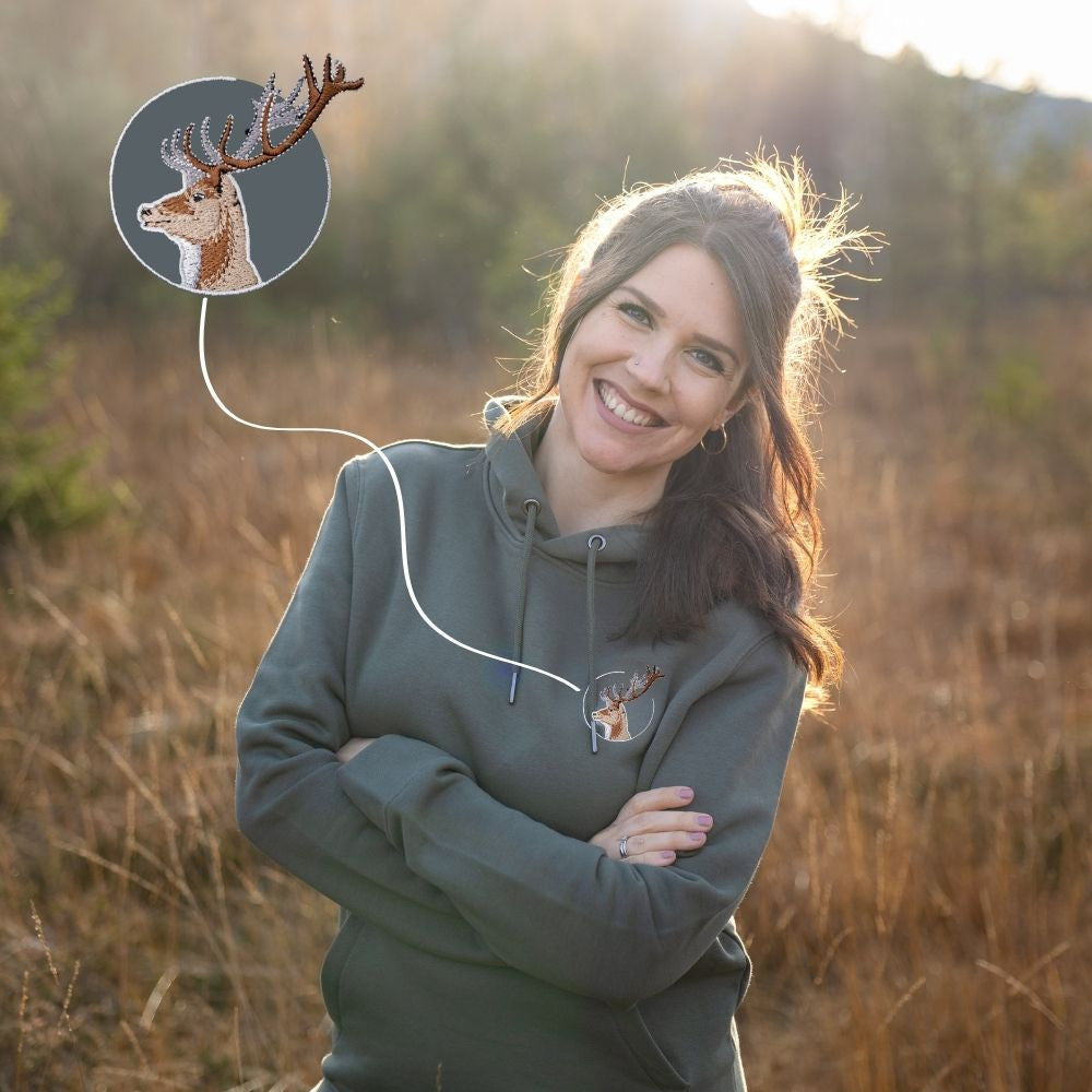 Hirsch Bio Unisex Hoodie Stick