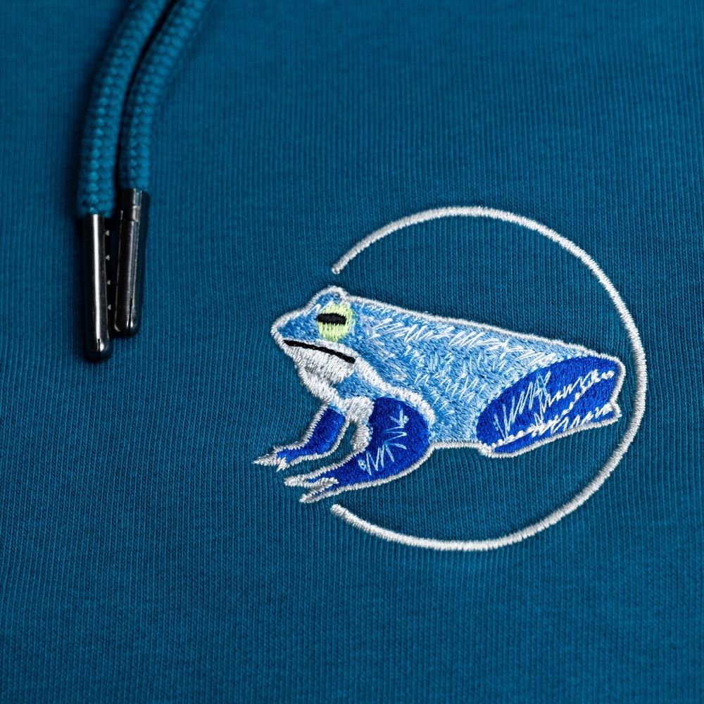 Moorfrosch Bio Männer Hoodie Stick