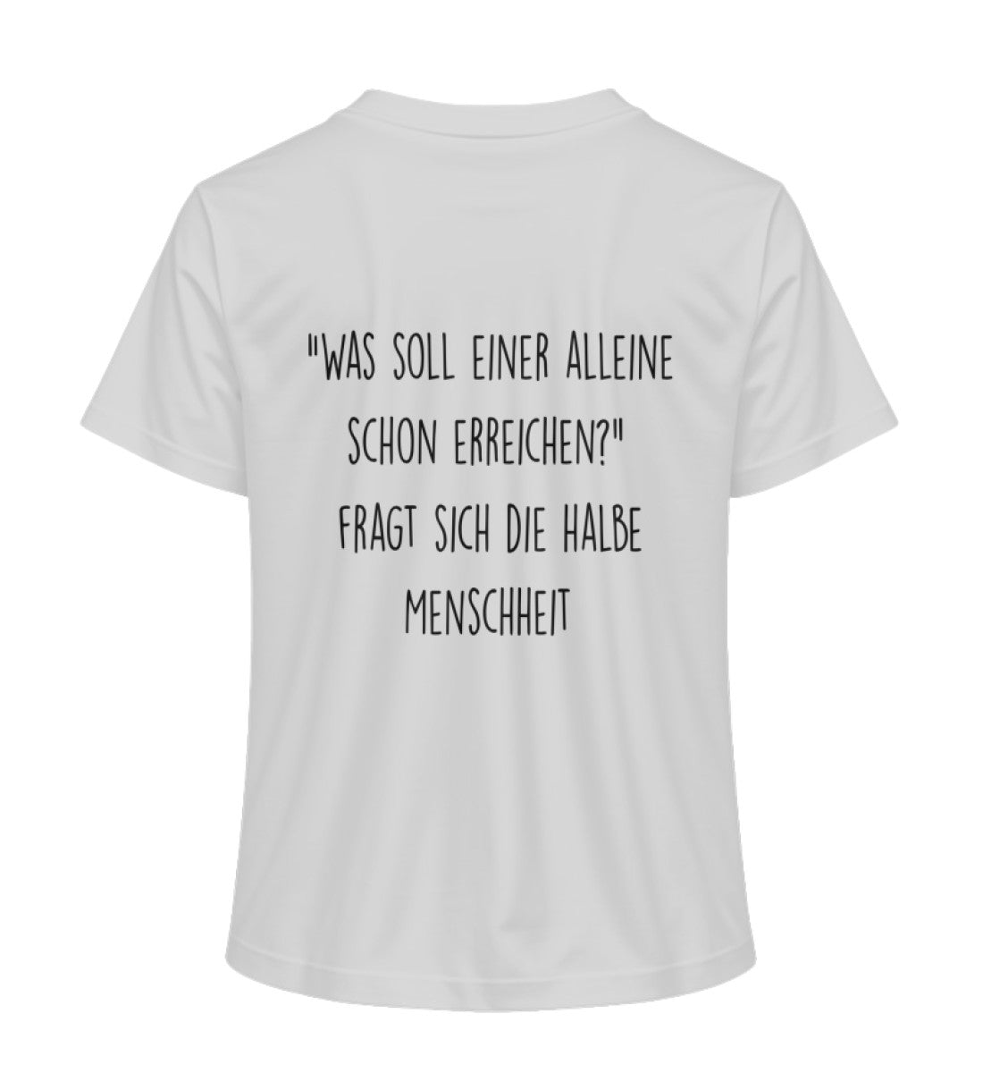 Menschheit 100% Bio Frauen T-Shirt Backprint