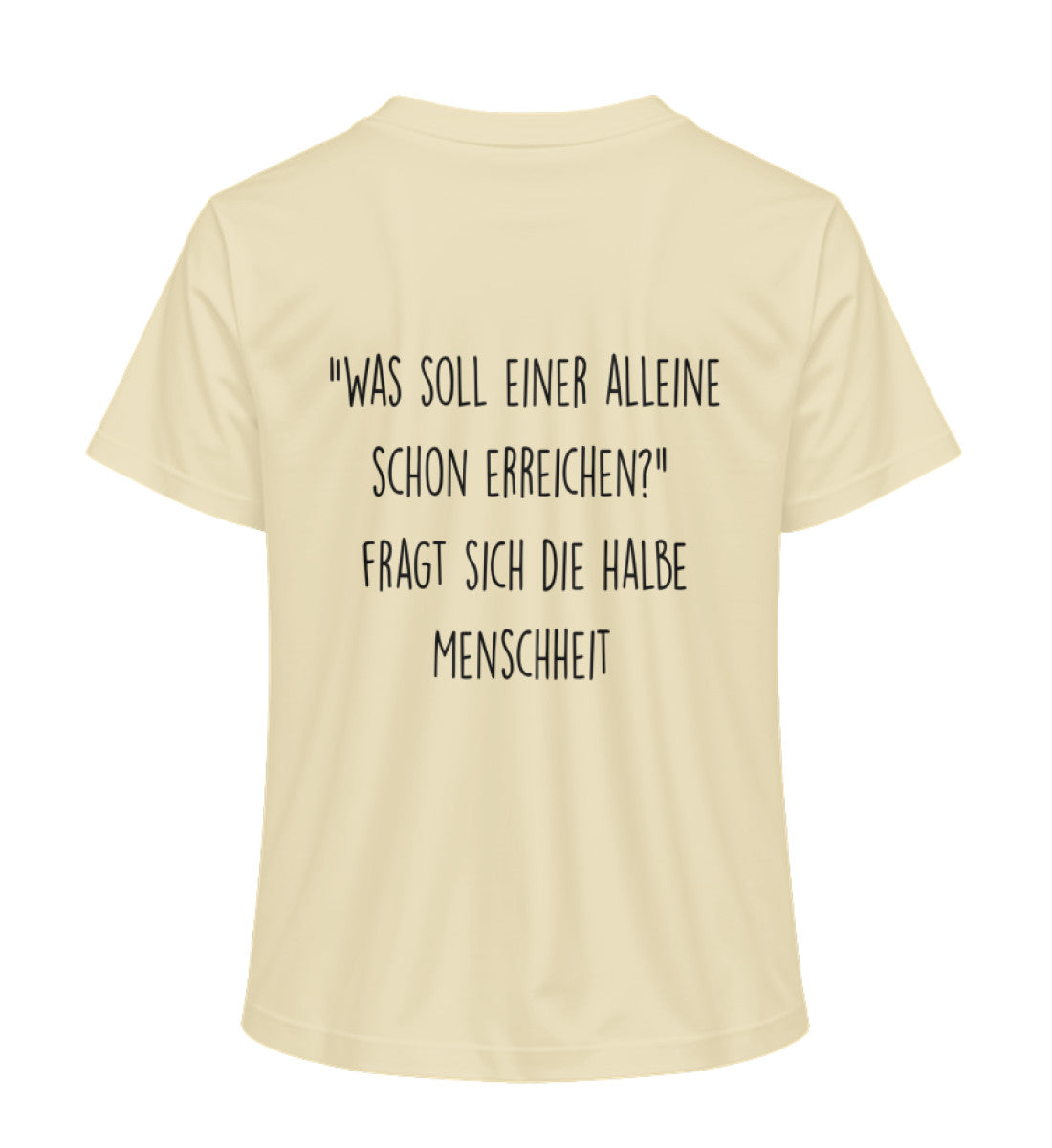 Menschheit 100% Bio Frauen T-Shirt Backprint