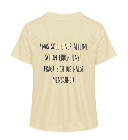 Menschheit 100% Bio Frauen T-Shirt Backprint