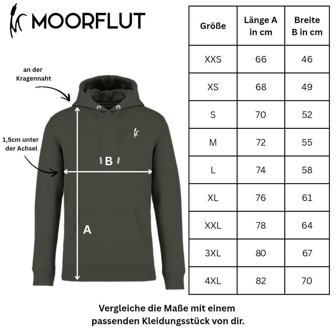 Sumpfohreule Bio Männer Hoodie Stick