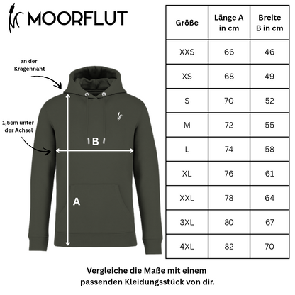 Sumpfohreule Bio Männer Hoodie Stick