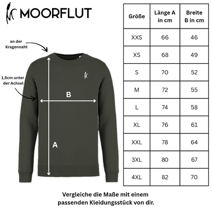 MOORFLUT Bio Männer Sweatshirt Stick