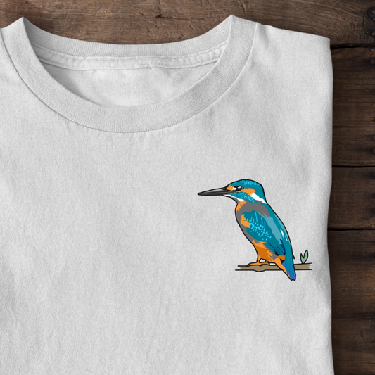 Eisvogel ganz 100% Bio Männer T-Shirt Brusttasche