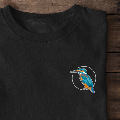 Eisvogel 100% Bio Männer T-Shirt Brusttasche Kreis