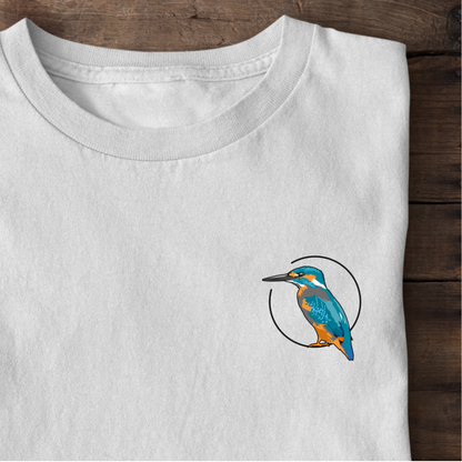 Eisvogel 100% Bio Männer T-Shirt Brusttasche Kreis