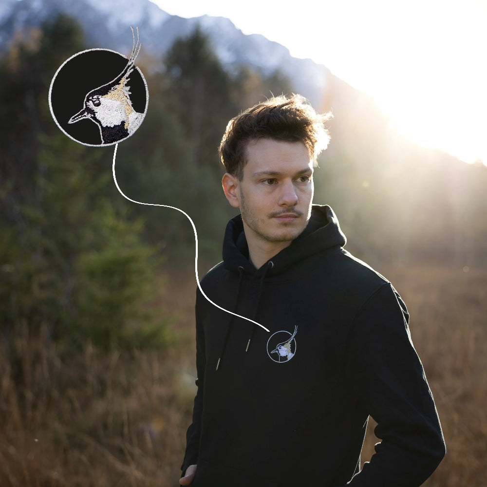 Kiebitz Bio Männer Hoodie Stick