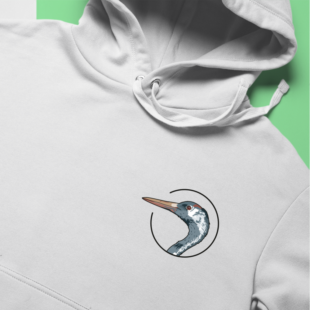 Kranich Bio Männer Hoodie