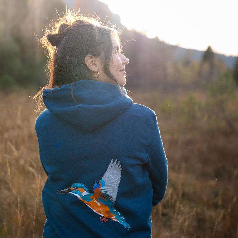 Eisvogel Bio Unisex Hoodie Backprint
