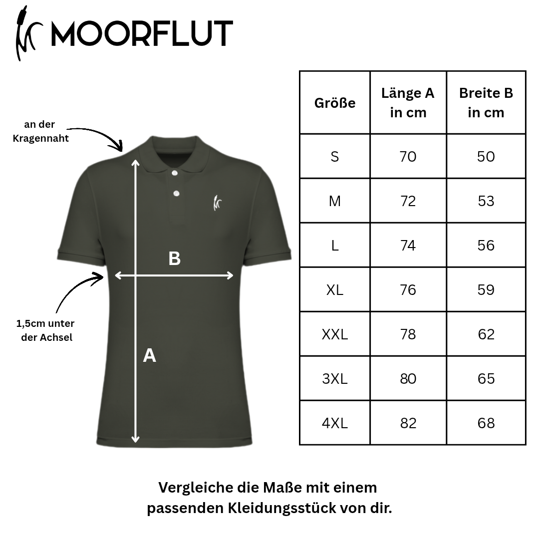 Dunkler Wiesenknopf-Ameisenbläuling Bio Männer Poloshirt Stick