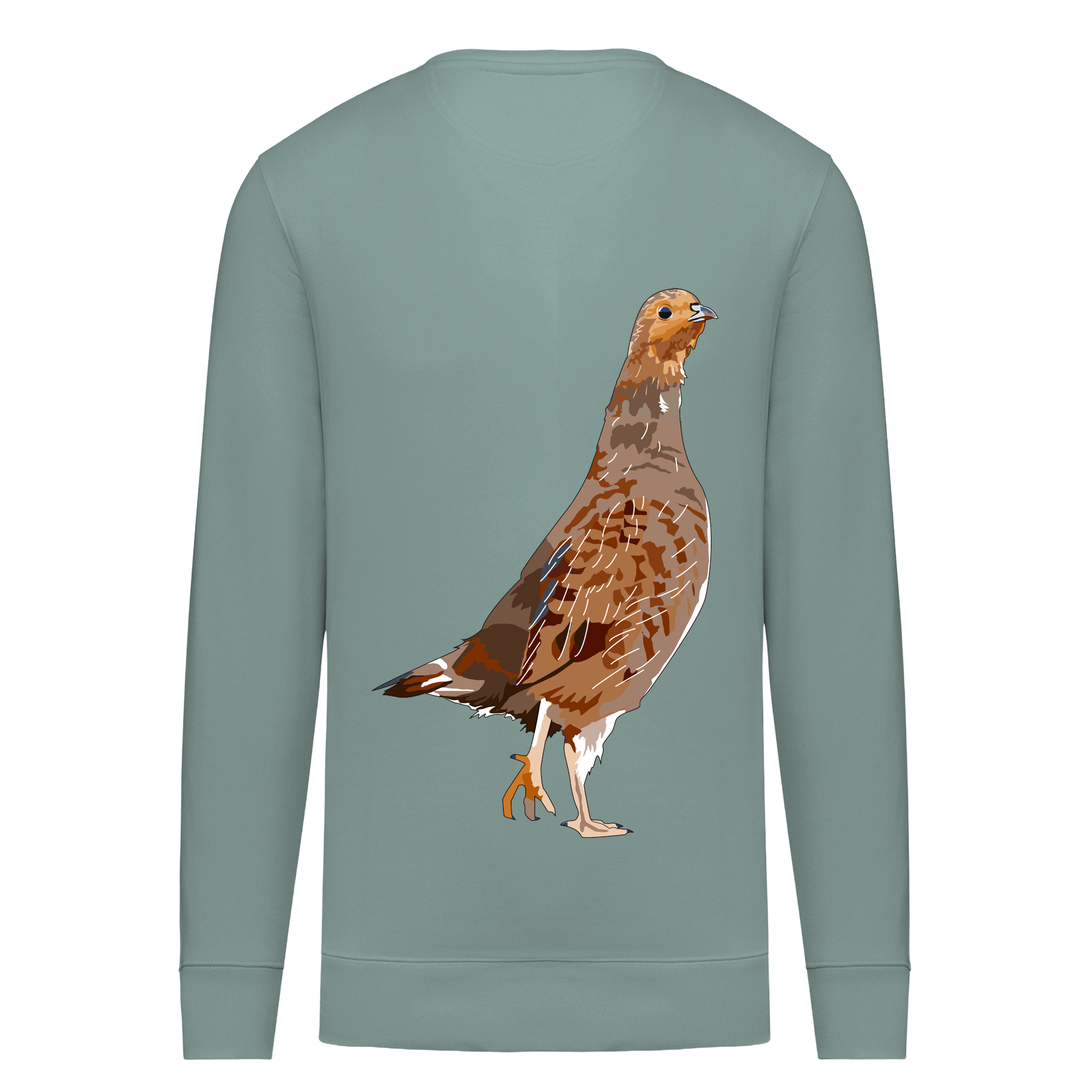 Rebhuhn Bio Unisex Sweatshirt Backprint