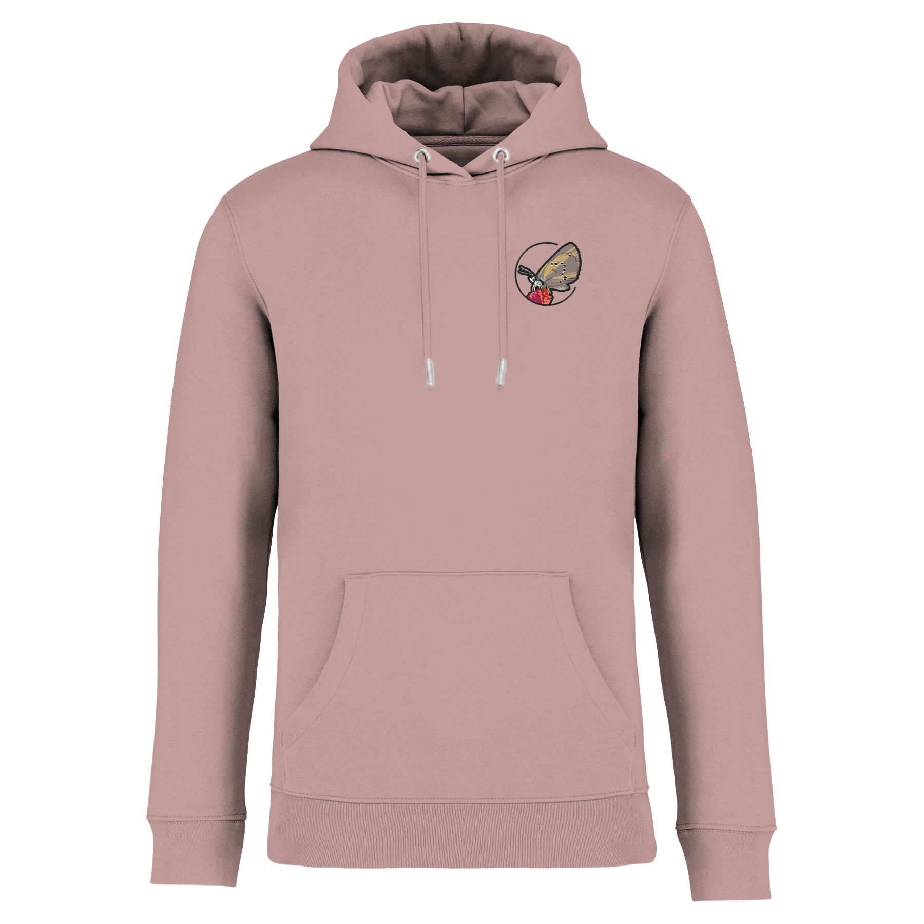 Dunkler Wiesenknopf-Ameisenbläuling Bio Unisex Hoodie Stick