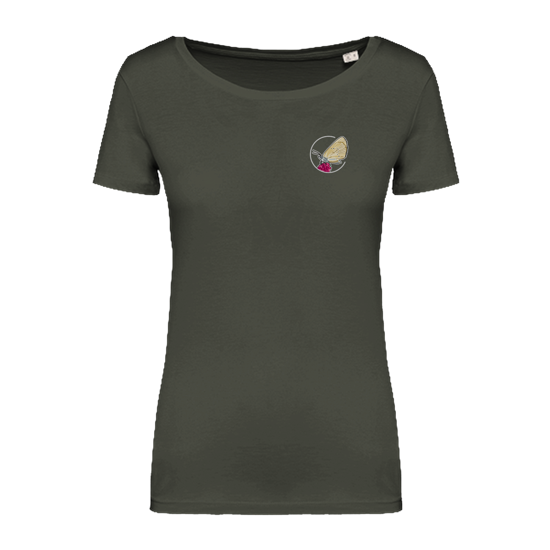 Dunkler Wiesenknopf-Ameisenbläuling Bio Frauen T-Shirt Backprint