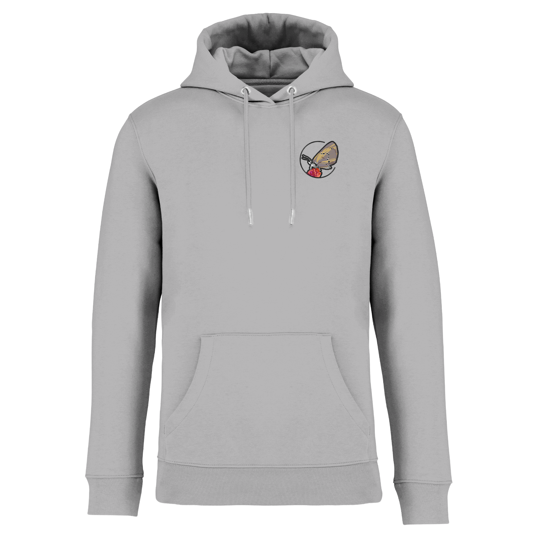 Dunkler Wiesenknopf-Ameisenbläuling Bio Unisex Hoodie Stick