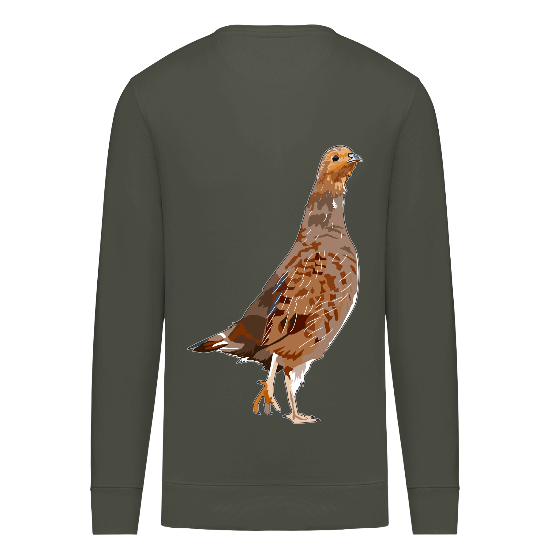 Rebhuhn Bio Unisex Sweatshirt Backprint
