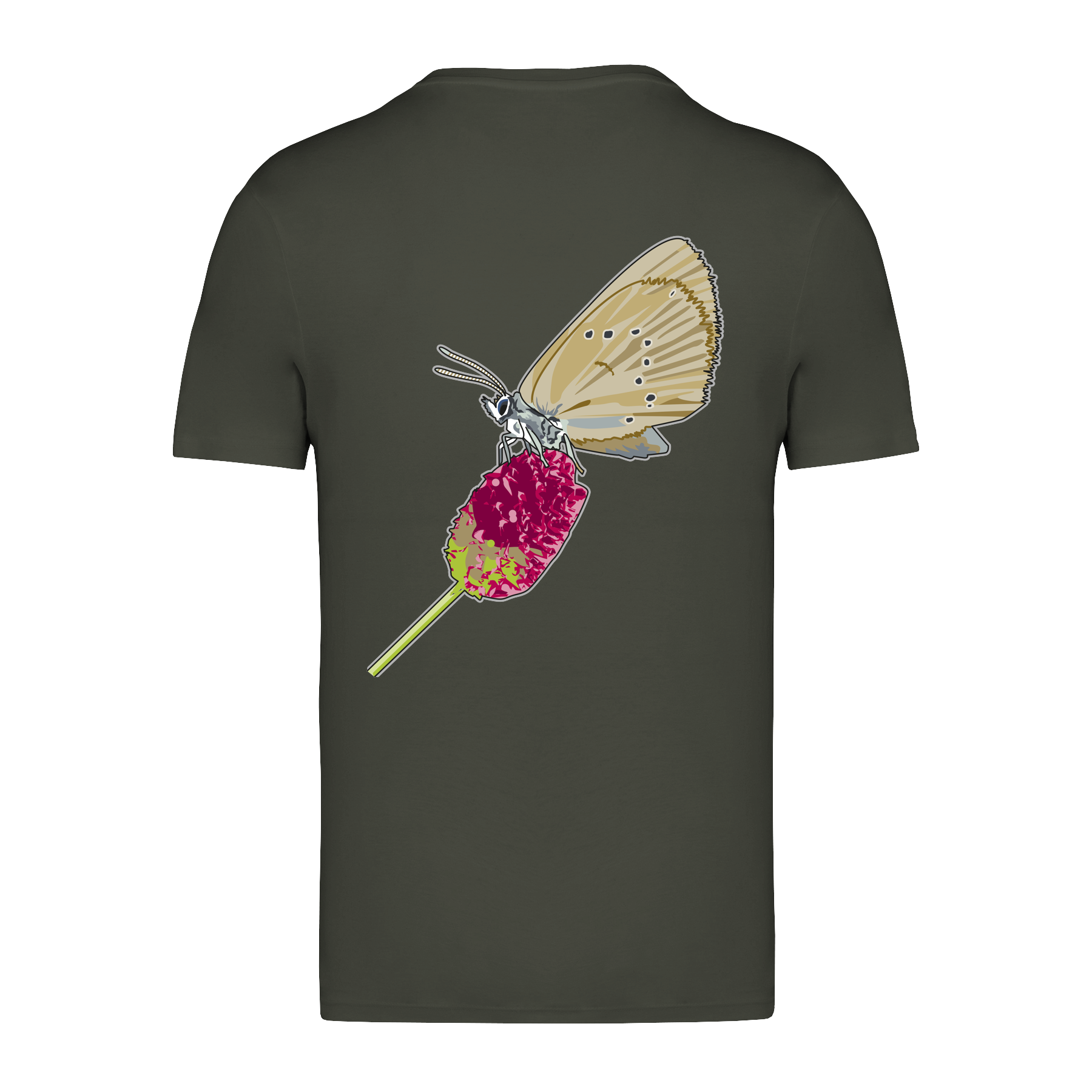 Dunkler Wiesenknopf-Ameisenbläuling Bio Männer T-Shirt Backprint