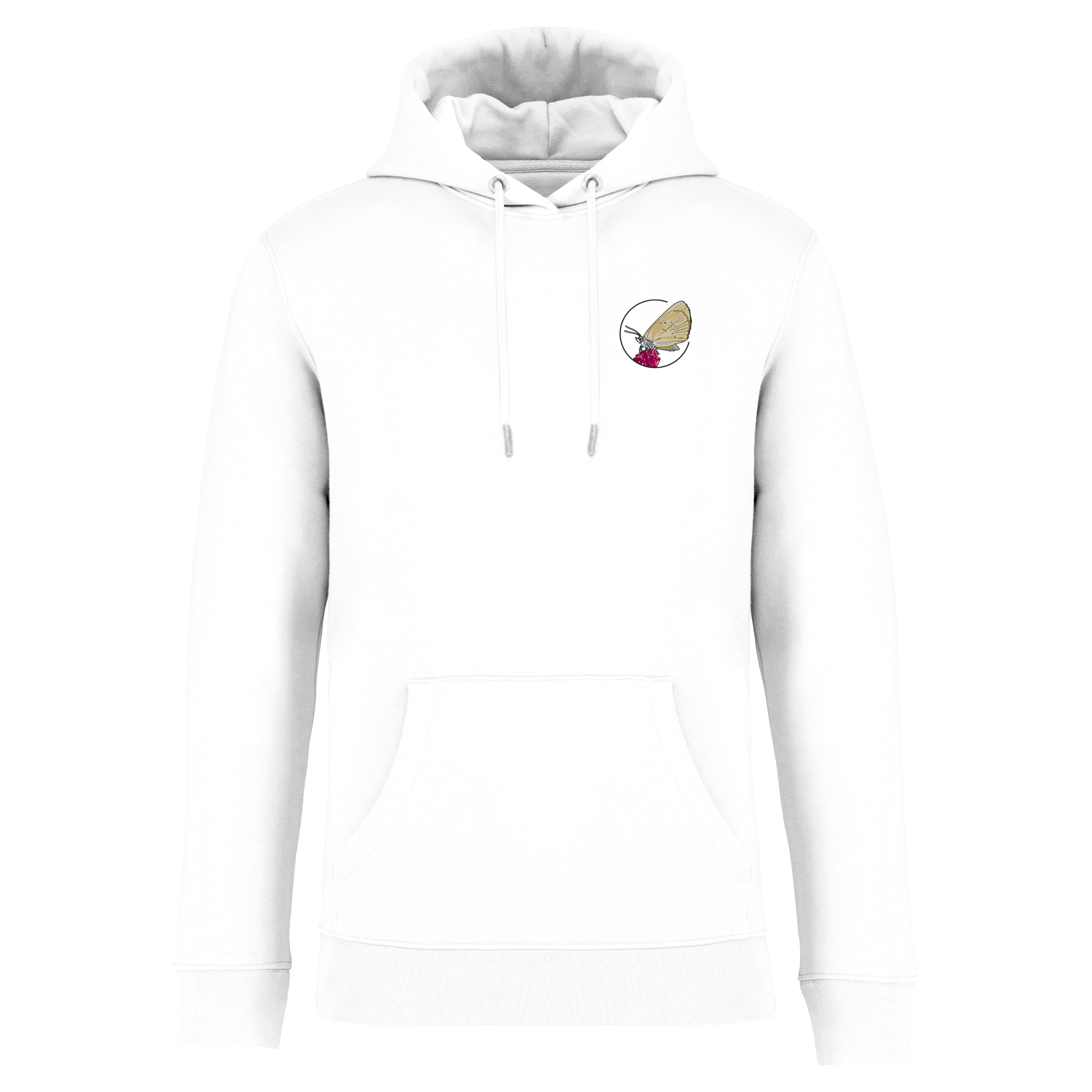 Dunkler Wiesenknopf-Ameisenbläuling Bio Männer Hoodie