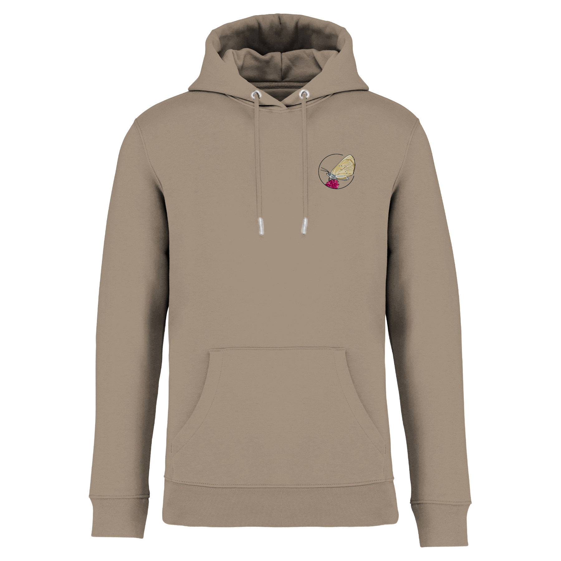 Dunkler Wiesenknopf-Ameisenbläuling Bio Männer Hoodie Backprint
