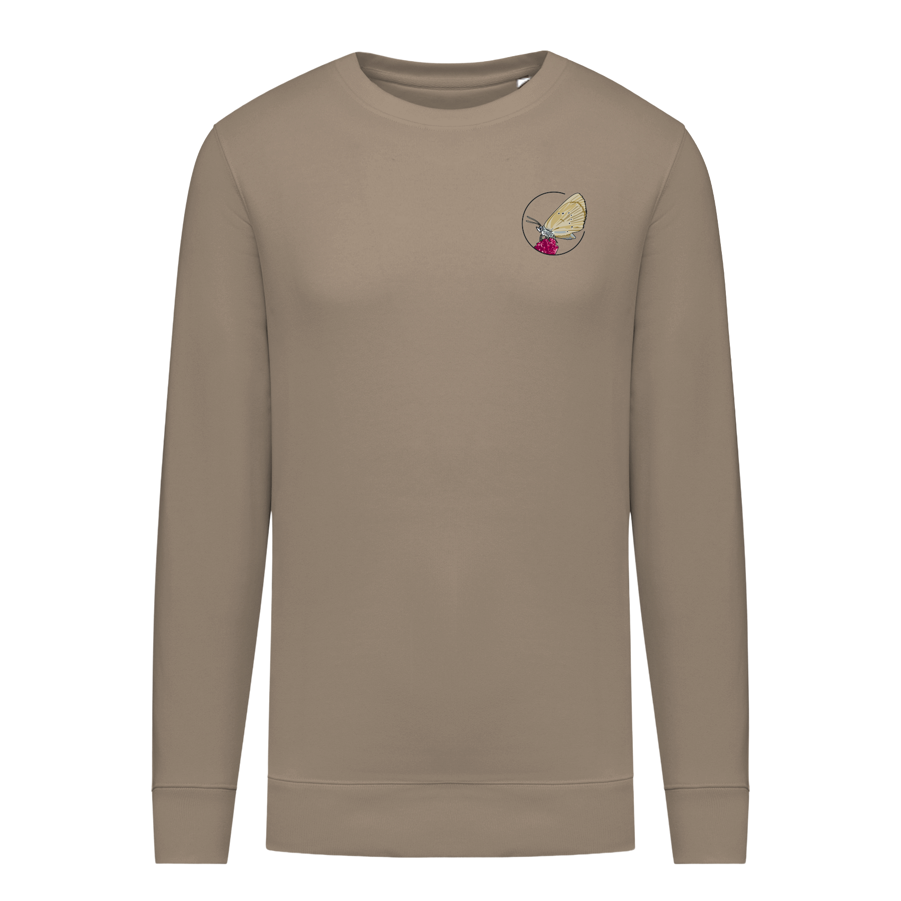 Dunkler Wiesenknopf-Ameisenbläuling Bio Männer Sweatshirt Backprint