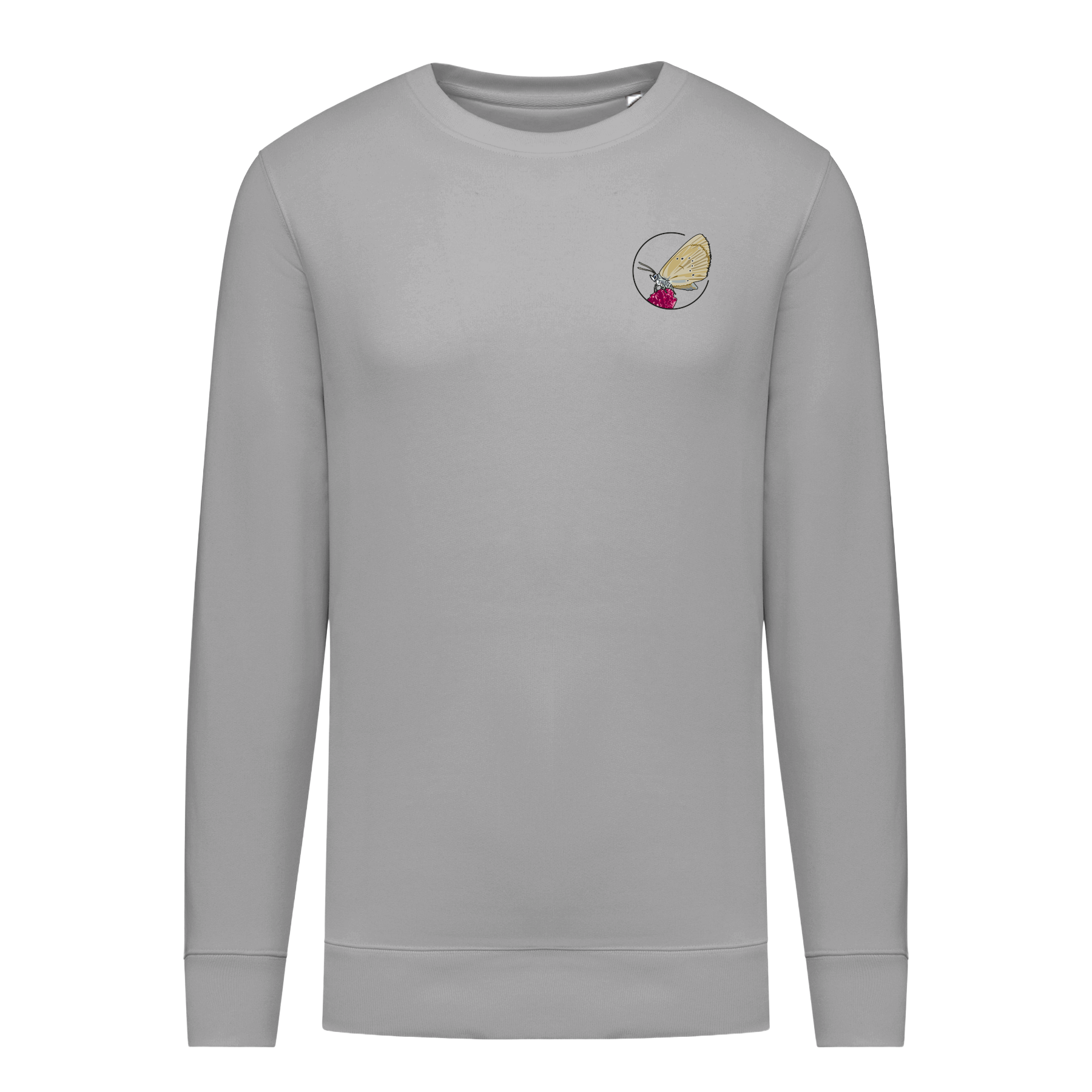 Dunkler Wiesenknopf-Ameisenbläuling Bio Männer Sweatshirt Backprint