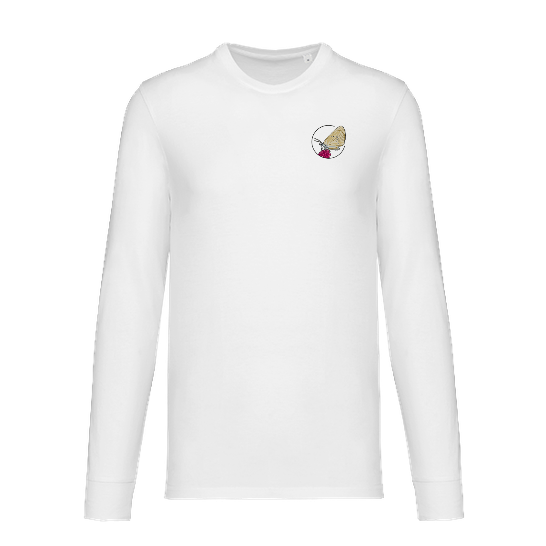 Dunkler Wiesenknopf-Ameisenbläuling Bio Unisex Longsleeve Backprint