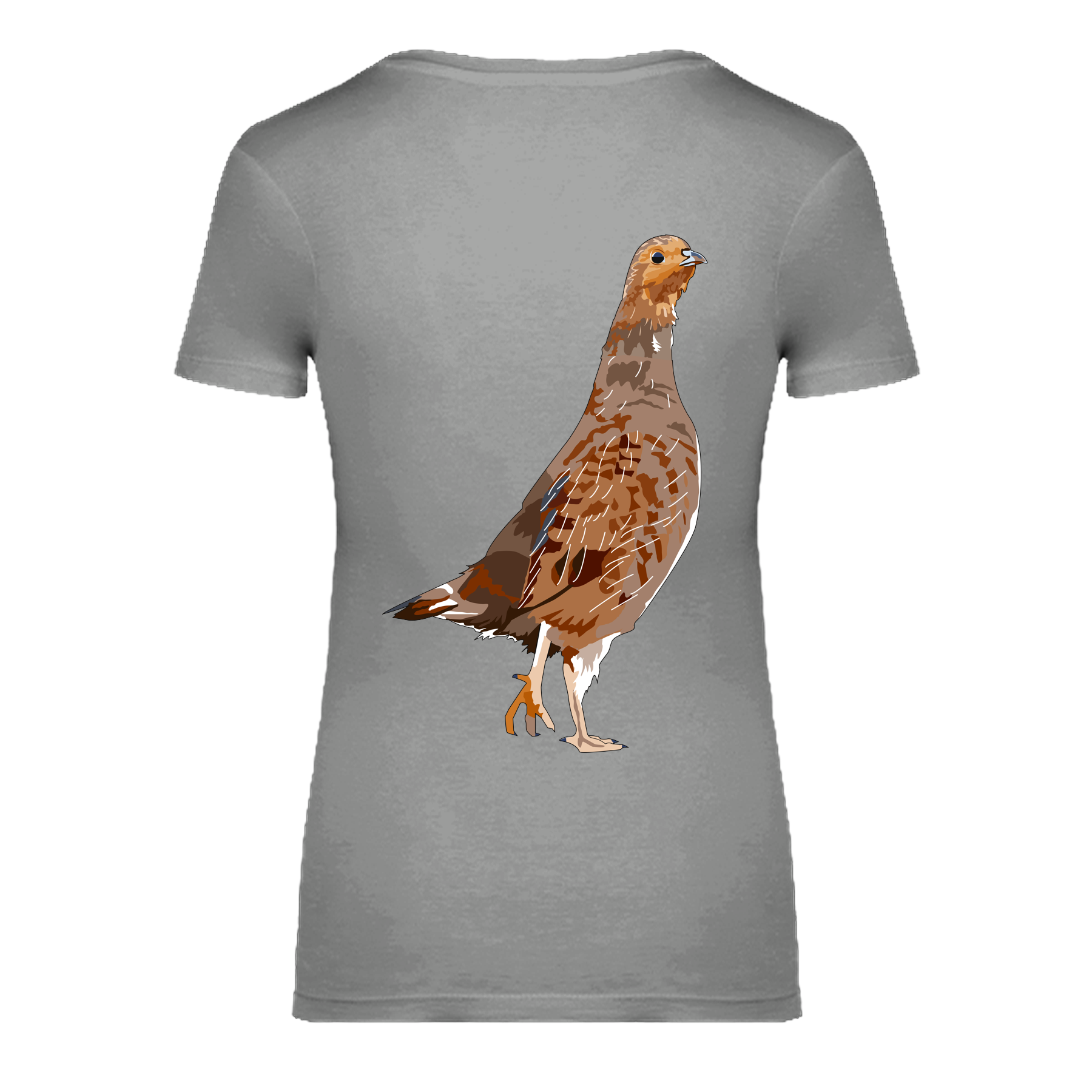 Rebhuhn Bio Frauen T-Shirt Backprint