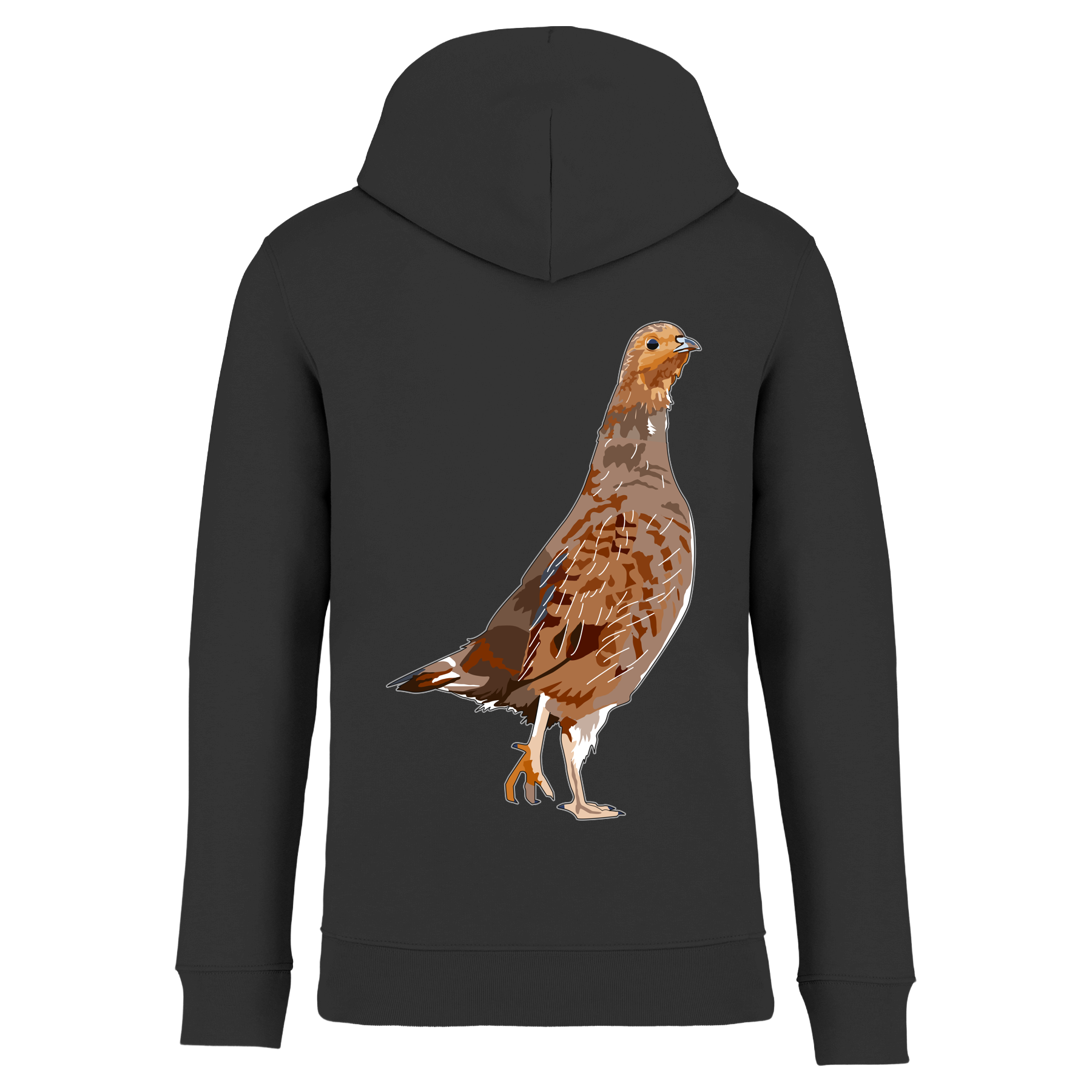 Rebhuhn Bio Unisex Hoodie Backprint