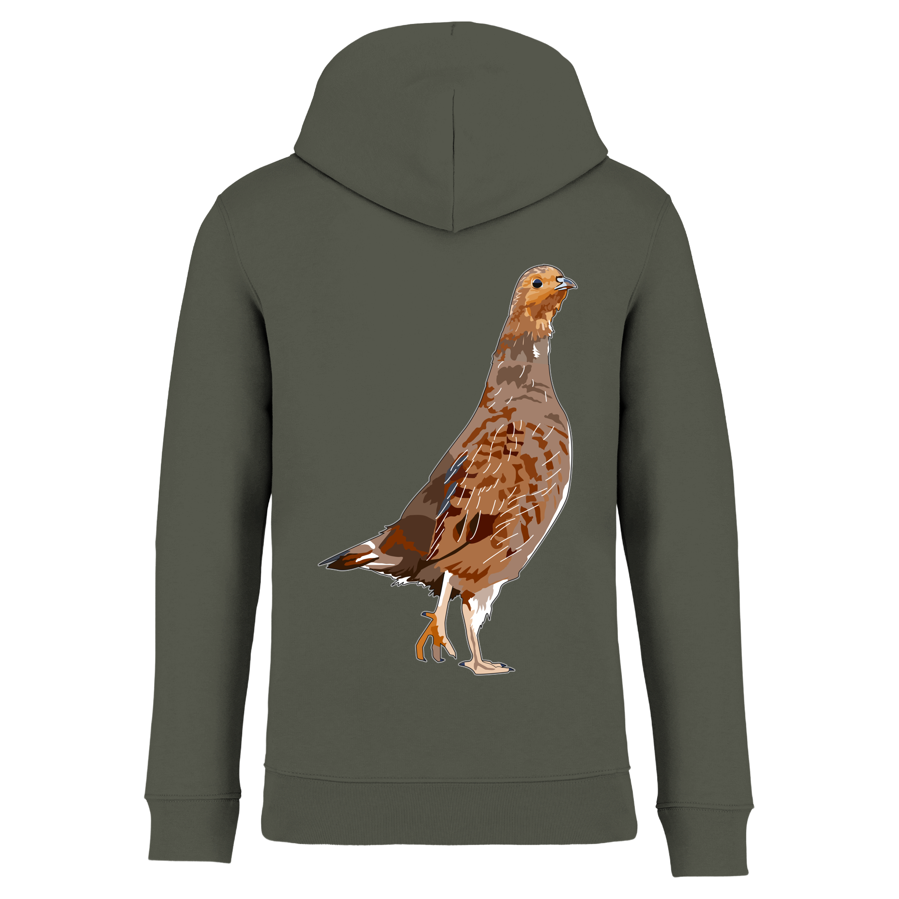 Rebhuhn Bio Unisex Hoodie Backprint