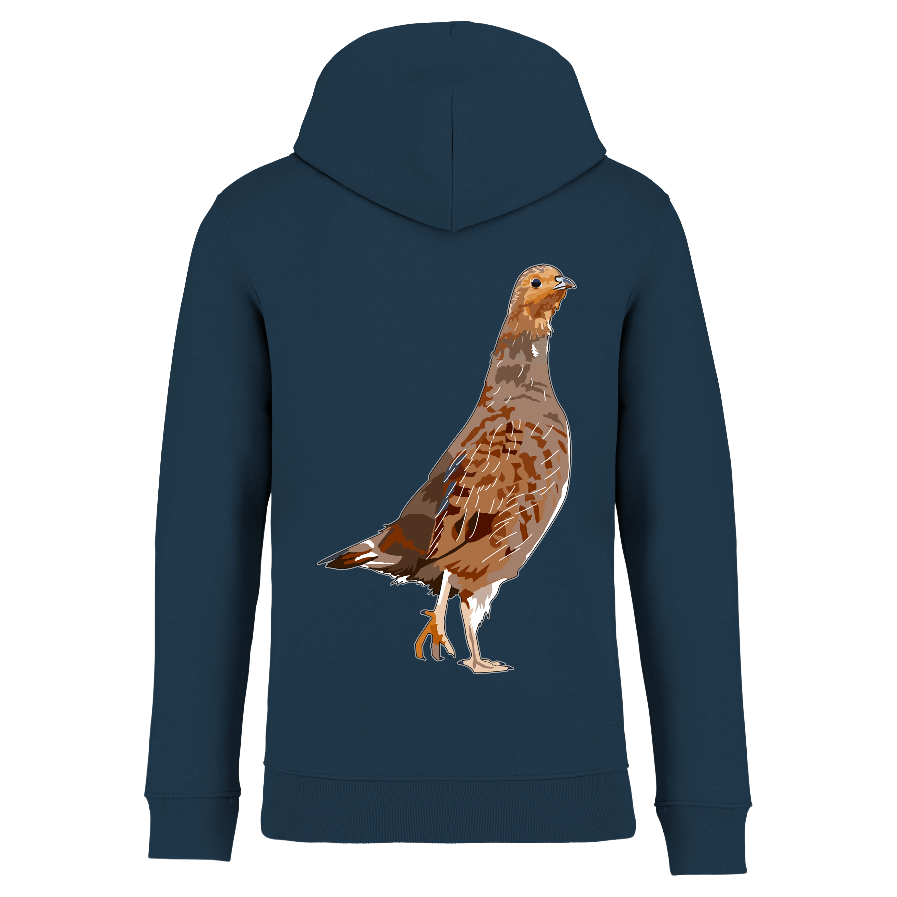 Rebhuhn Bio Unisex Hoodie Backprint