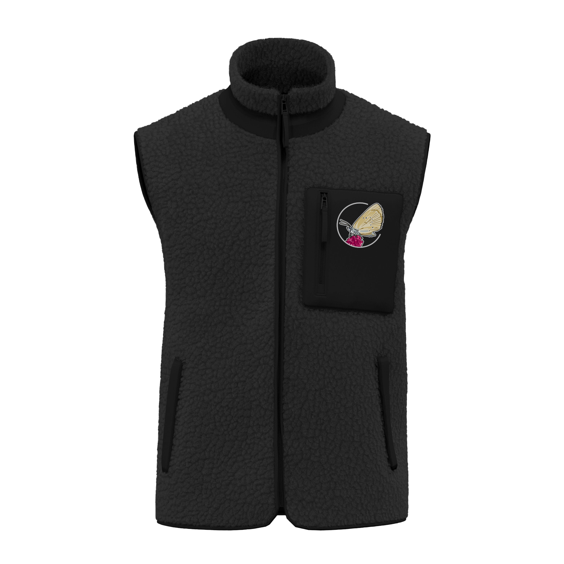 Dunkler Wiesenknopf-Ameisenbläuling Sherpa Unisex Weste