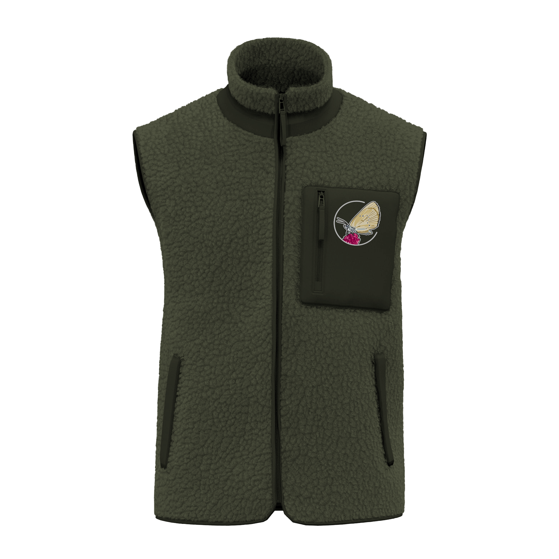 Dunkler Wiesenknopf-Ameisenbläuling Sherpa Unisex Weste