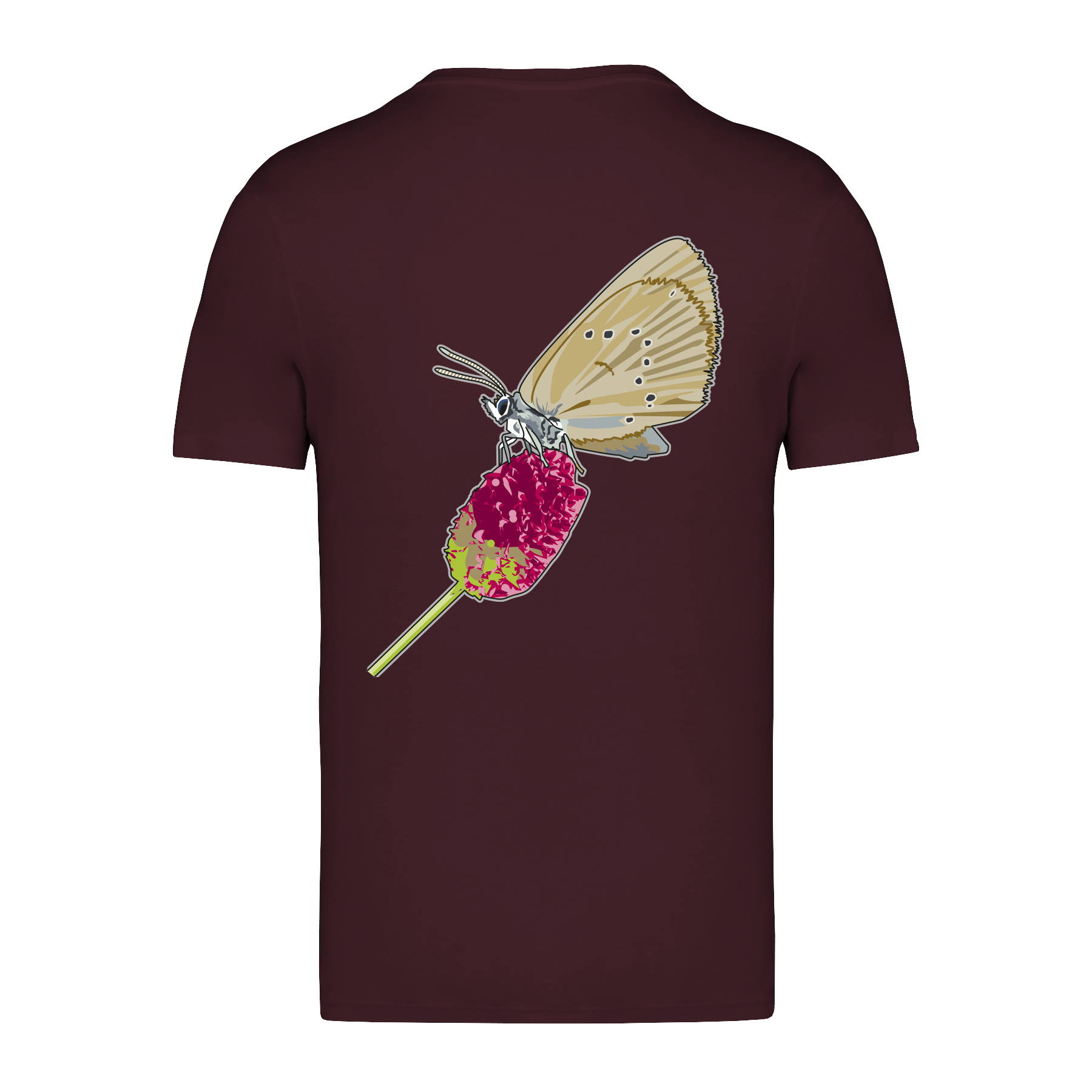 Dunkler Wiesenknopf-Ameisenbläuling Bio Männer T-Shirt Backprint
