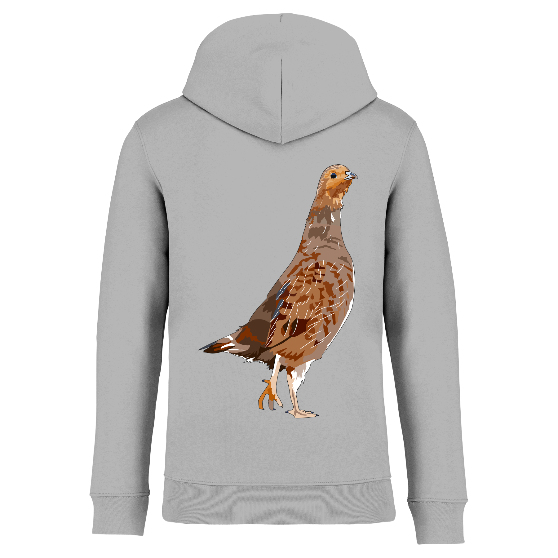 Rebhuhn Bio Unisex Hoodie Backprint